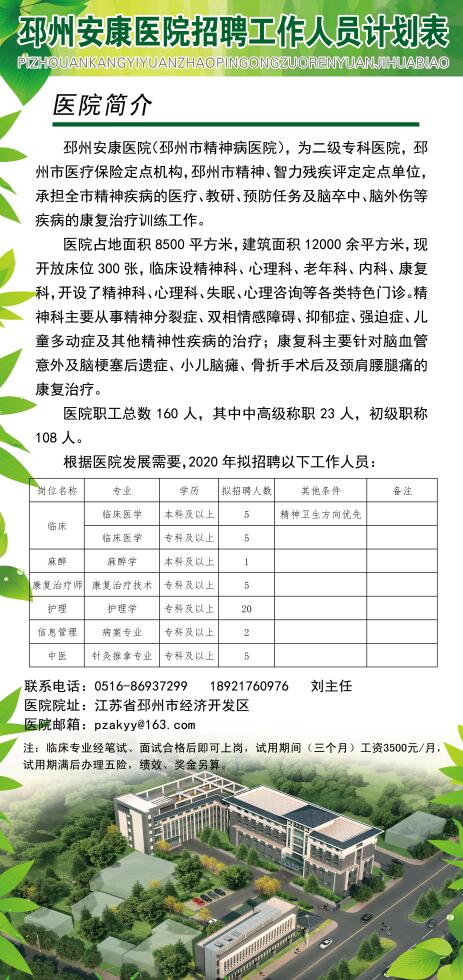 邳州最新招聘信息匯總