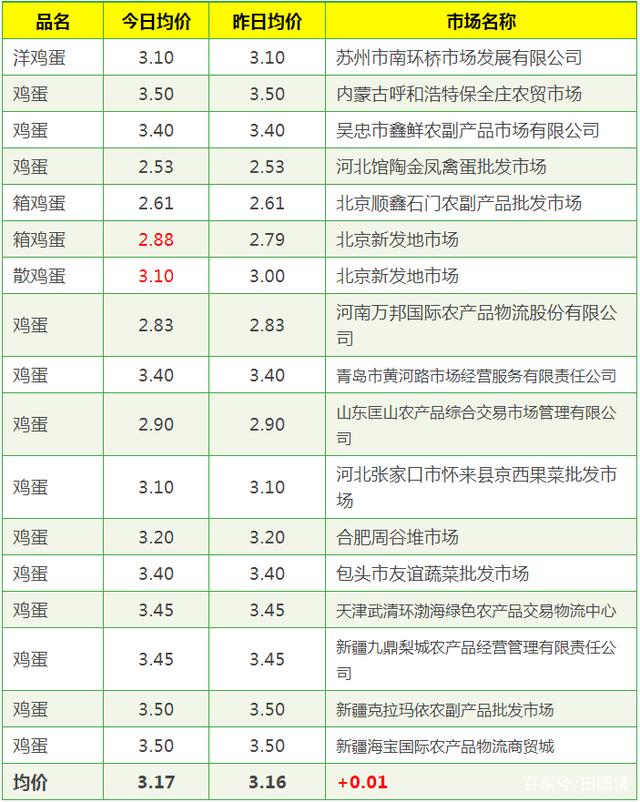 今日鸡蛋价格表及市场走势深度解析